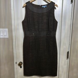 ANTONIO MELANI Gray Sleeveless Sheath Dress for Work